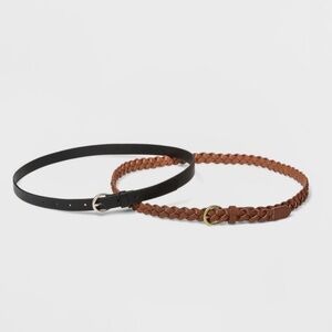 Women's 2pk Belt - Universal Thread™ Black
Braid/Smooth